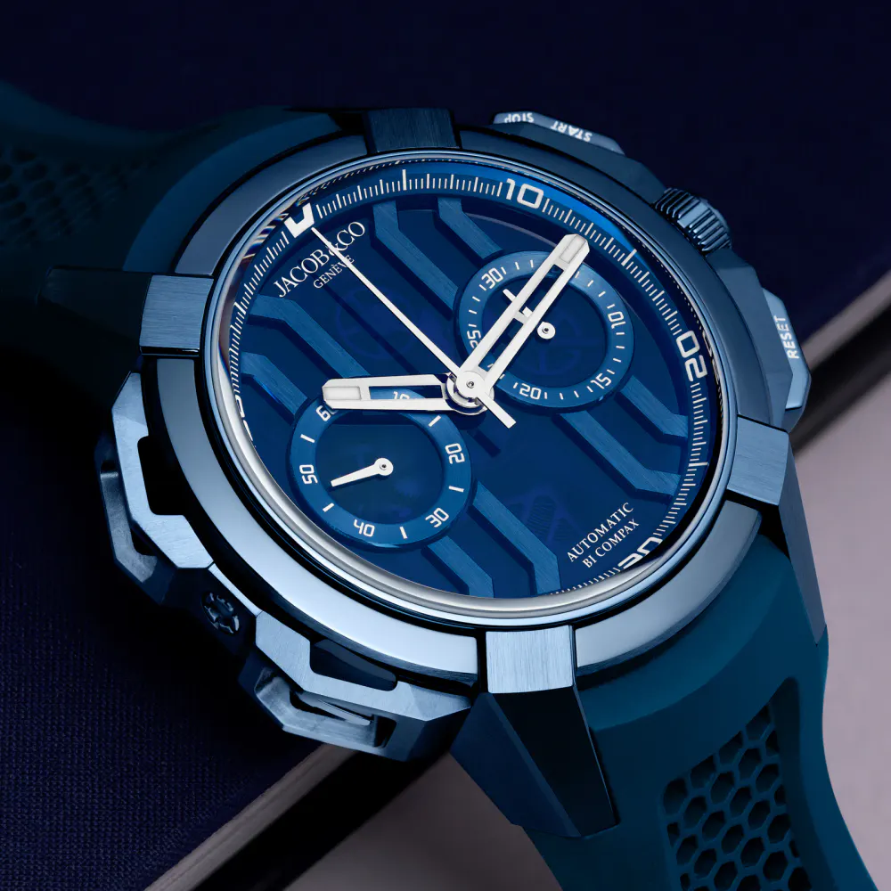 Jacob & Co Epic X Chrono Tourbillon in Blue, additional product view 2