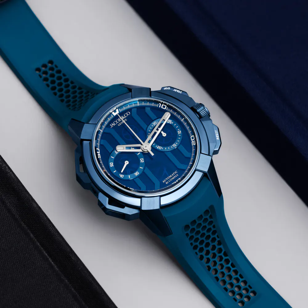 Jacob & Co Epic X Chrono Tourbillon in Blue, additional product view 3