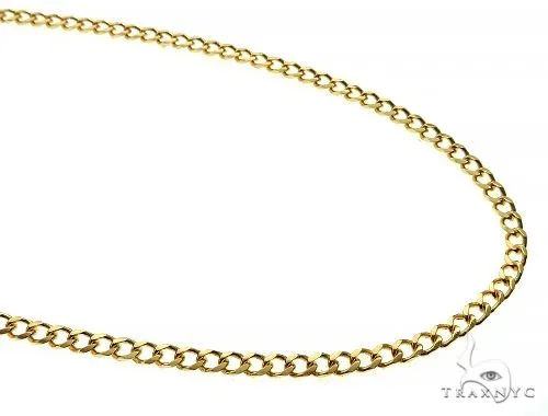 JALGAS - ROYAL CHAIN GROUP 14K Yellow Gold Solid Curb Chain 3mm 65976 in 18 Inches – Chain