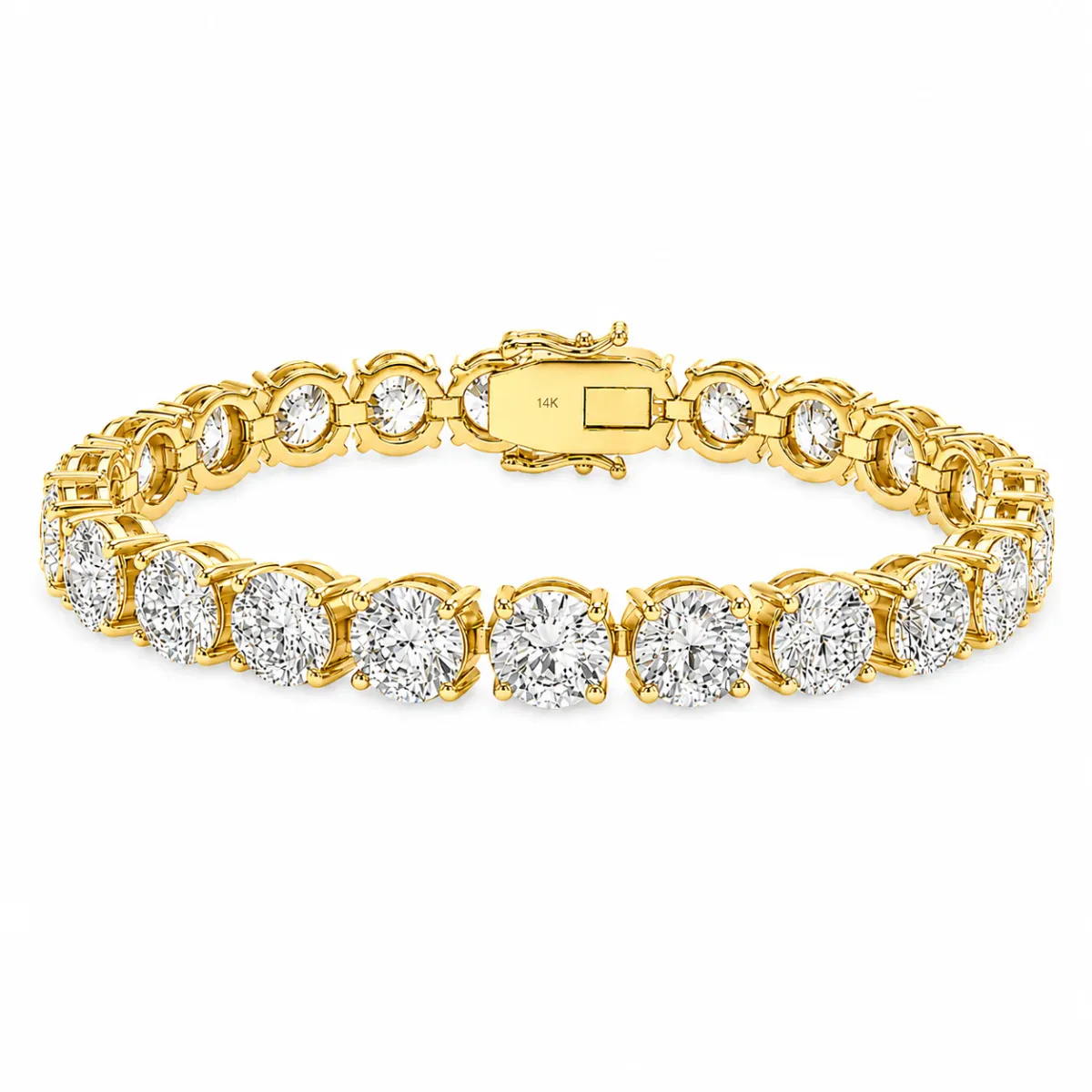 AHMED - MOON JEWELRY 2 Ct Each Lab Diamond Tennis Bracelet 71660 in Rose Gold / 7 Inches – Bracelet