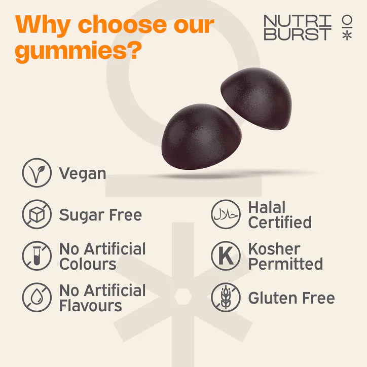 Nutriburst Triple Immunity with Vitamin C, D & Zinc 60 Gummies detail 3