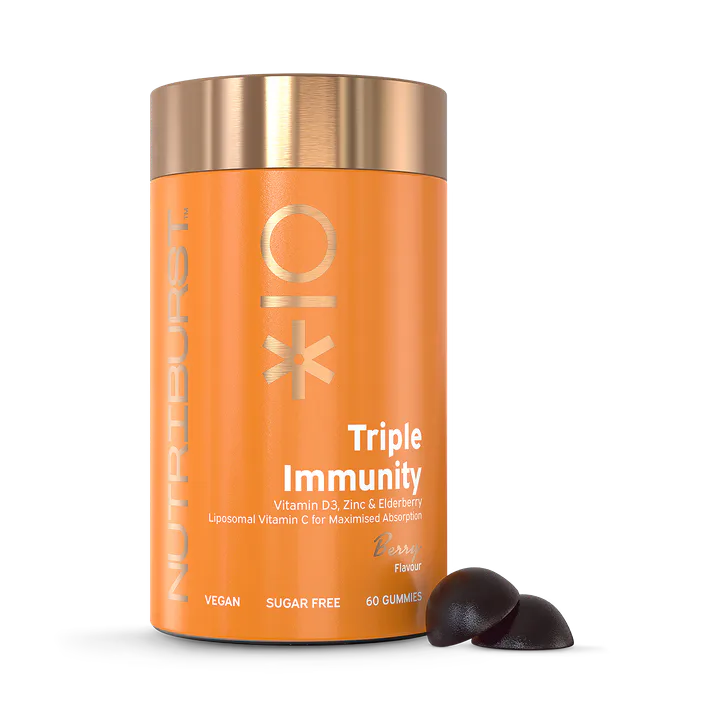 Nutriburst Triple Immunity with Vitamin C, D & Zinc 60 Gummies