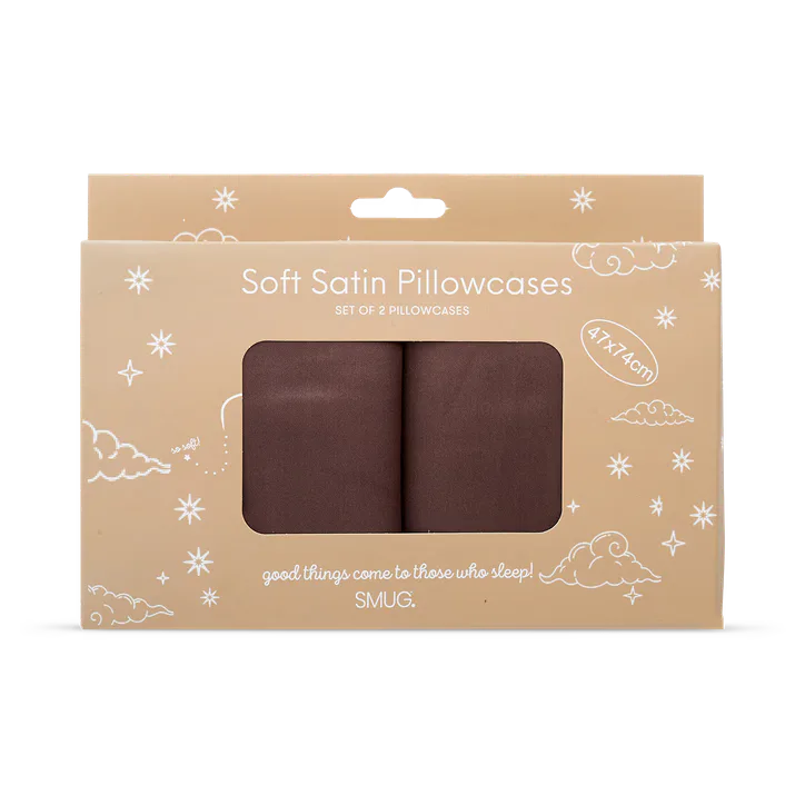 Smug Soft Satin Pillowcase Set - Mocha, additional product view 2