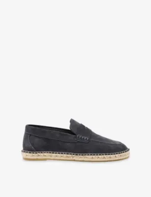 REISS Capri Suede Espadrilles - AIRFORCE BLUE - EUR 44 / 10 UK MEN in AIRFORCE BLUE – Mens | Casual shoes | Espadrilles
