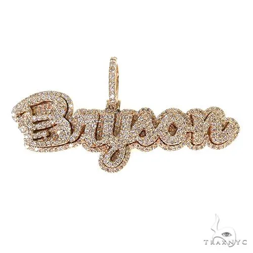 RINA - For Him CUSTOM Custom Made Diamond Name Pendant 68092 in Rose Gold – Pendant