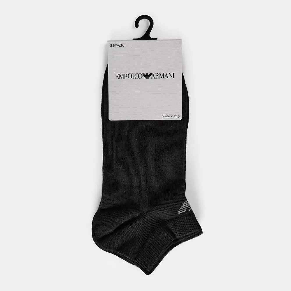 Emporio Armani Men's Low Cut Breathable Trainer Socks detail 2