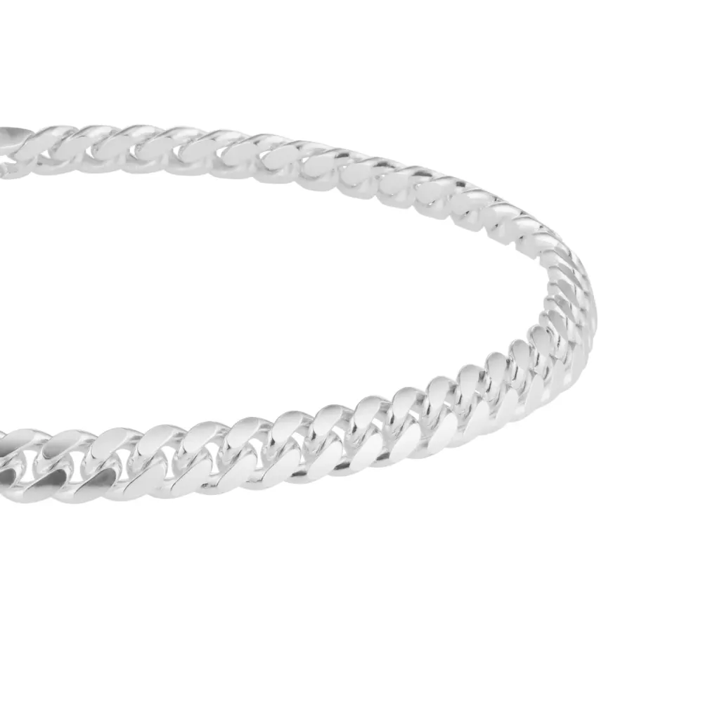 For Him Sterling Silver Cuban Chain Bracelet detail 3
