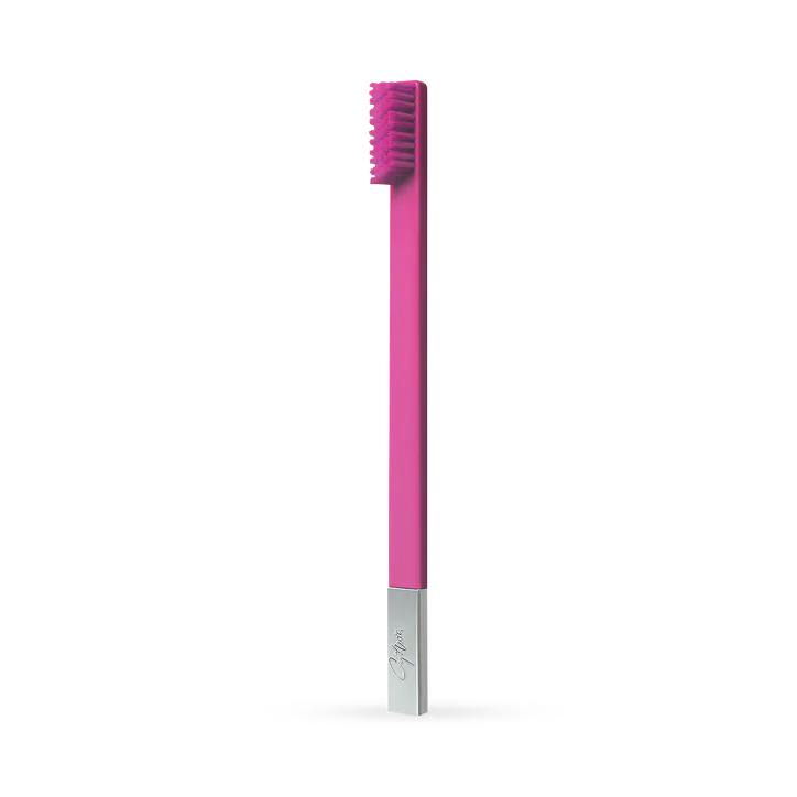 Apriori Bubblegum Pink Silver Soft Toothbrush detail 2