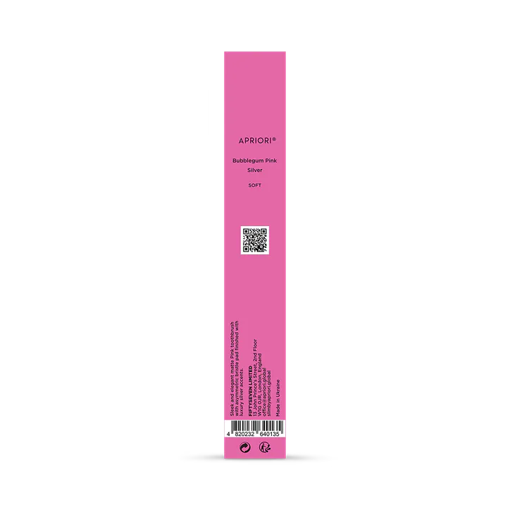 Apriori Bubblegum Pink Silver Soft Toothbrush detail 3