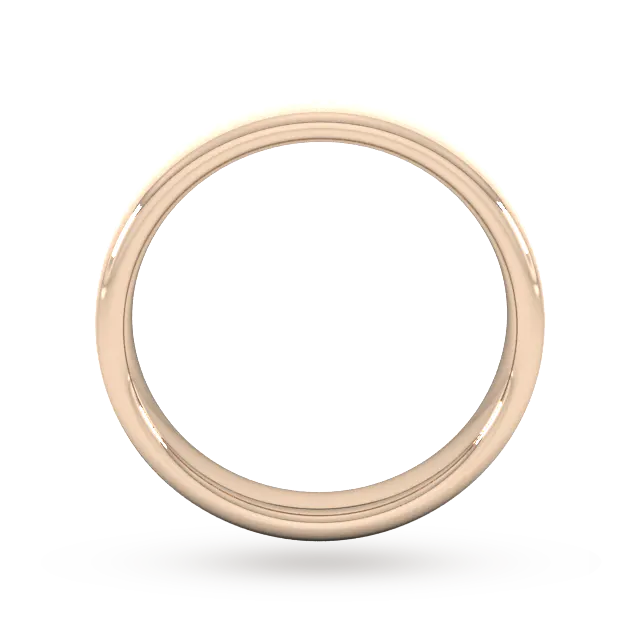 For Him 4mm Traditional Court Standard Matt Finished Wedding Ring In 18 Carat Yellow Gold detail 3