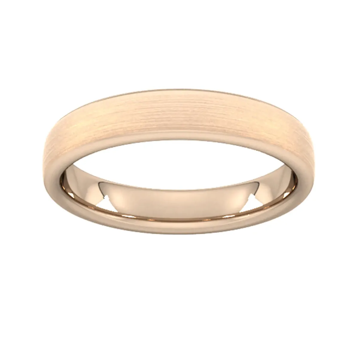 For Him 4mm Traditional Court Standard Matt Finished Wedding Ring In 18 Carat Yellow Gold