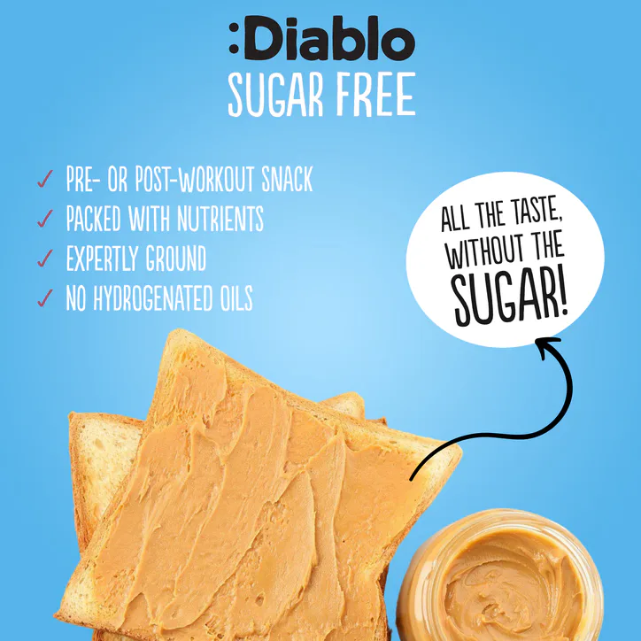 Diablo No Added Sugar Smooth Peanut Butter 350g detail 3