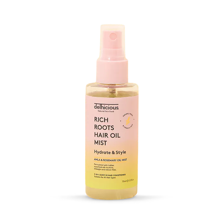 Delhicious Rich Roots 5-in-1 Hair Oil Mist Leave In Conditioner 75ml