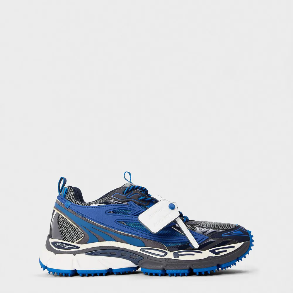 Off White Mens Be Right Back Sneakers in Gunmetal/Blue – Footwear