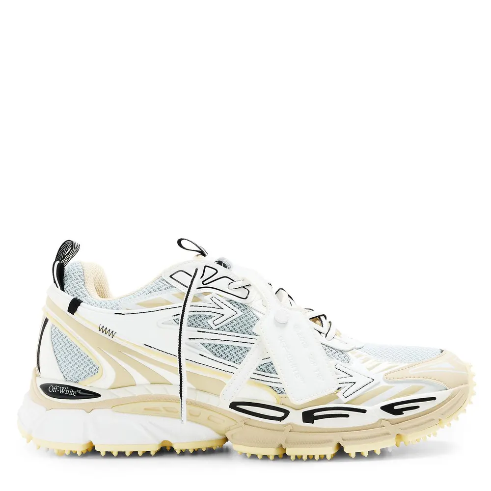 Off White Mens Be Right Back Sneakers in Grey/Caram – Footwear