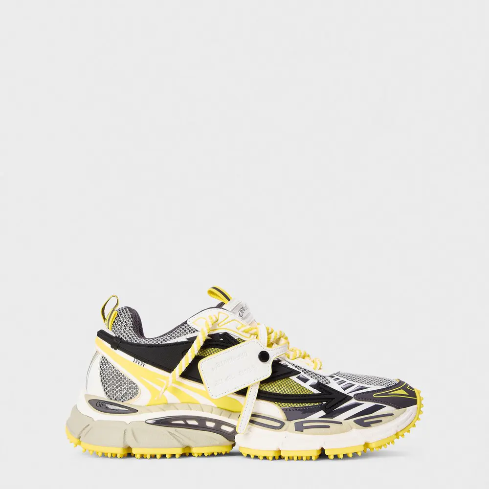 Off White Mens Be Right Back Sneakers in Yellow/Black – Footwear
