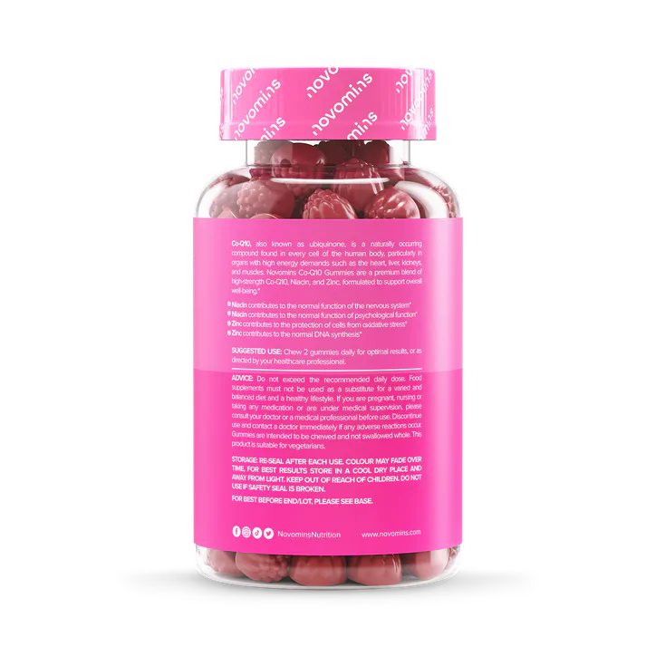 Novomins Co-Q10 Peach Flavour 60 Gummies 30 Days Supply, additional product view 2