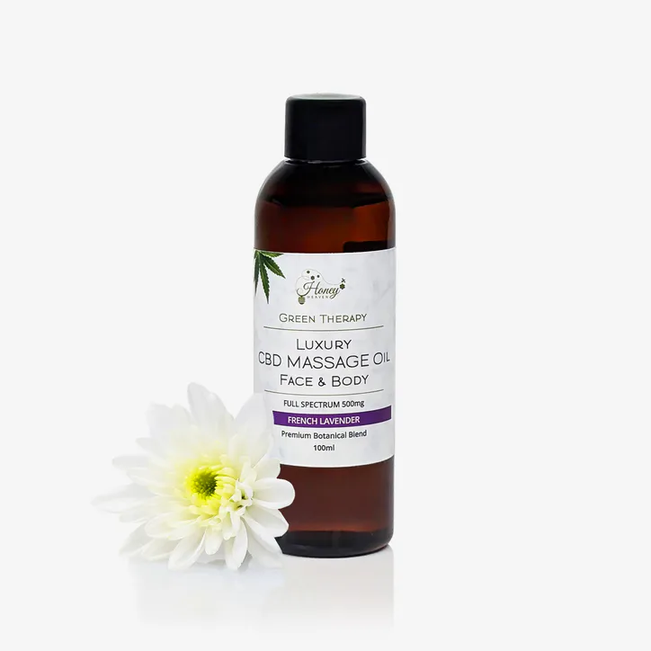 Honey Heaven Luxury CBD massage oil lavender 500mg detail 2
