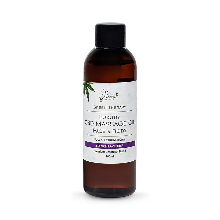 Honey Heaven Luxury CBD massage oil lavender 500mg