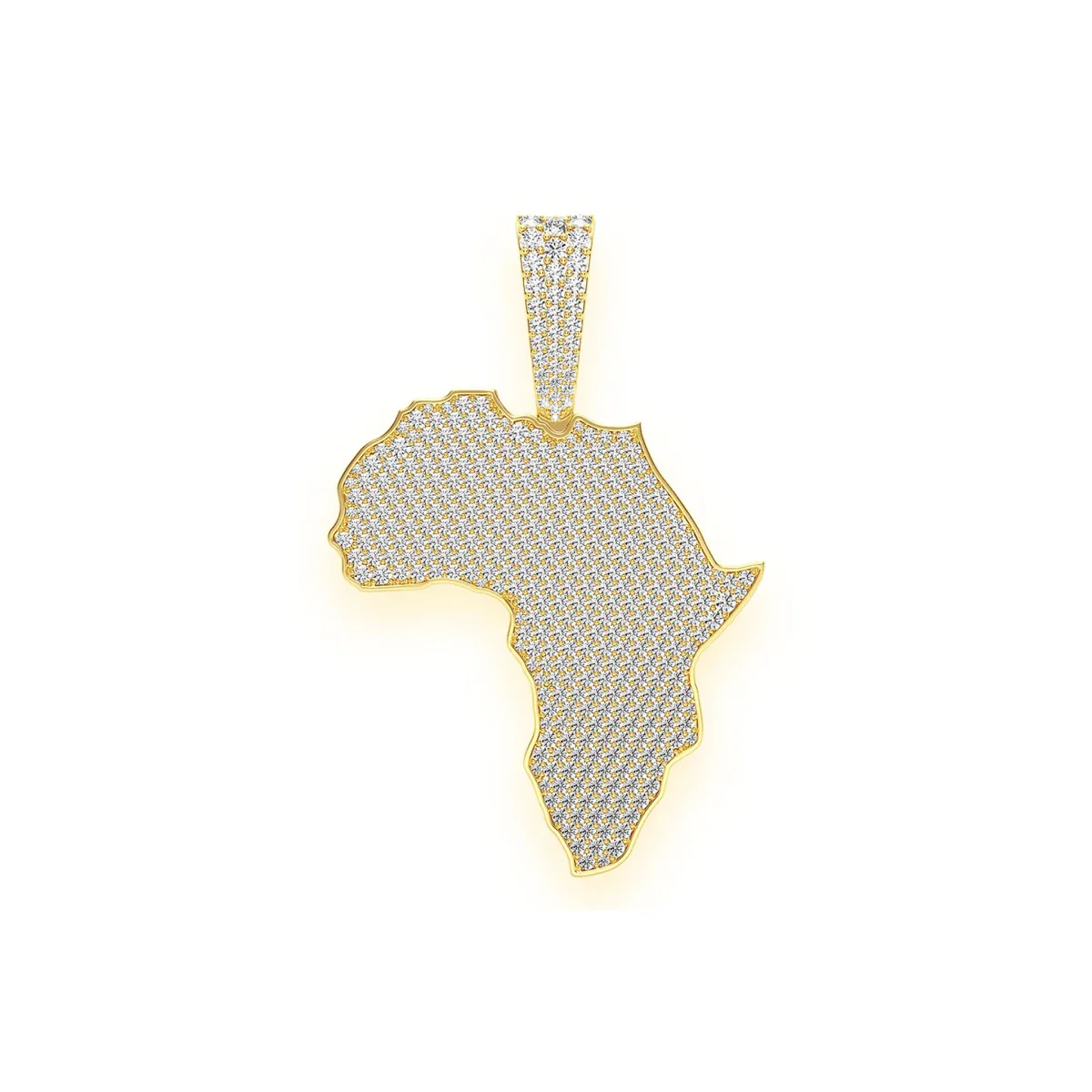 For Him Africa Diamond Pendant in 6.75ctw / Yellow Gold / Natural Diamond – Pendant