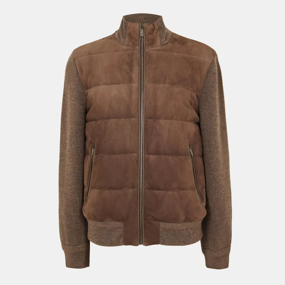 Pal Zileri Men's Structured Leather Jacket