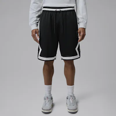 Jordan Brooklyn Men's Diamond Mesh Shorts - Black/Metallic Silver