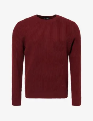 EMPORIO ARMANI Stripe Crew-Neck Wool And Cashmere Blend Jumper