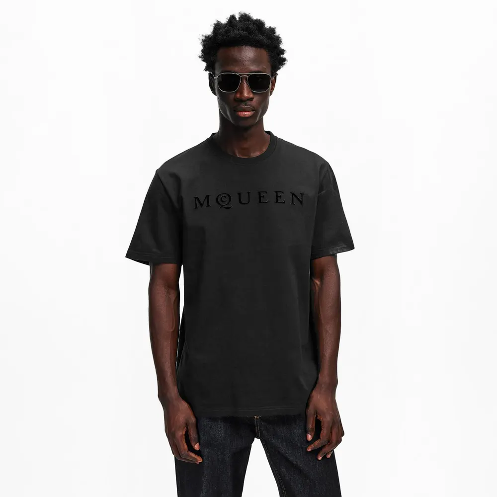 Alexander McQueen Men's Alex Flock Print T-Shirt detail 3