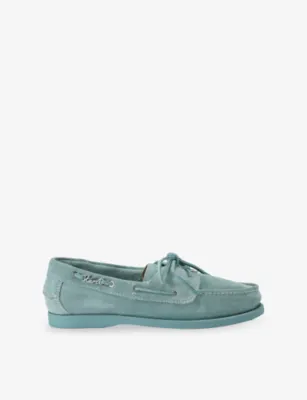 KURT GEIGER LONDON Kurt Suede Deck Shoes - EUR 44 / 10 UK MEN in PALE BLUE – Mens | Loafers