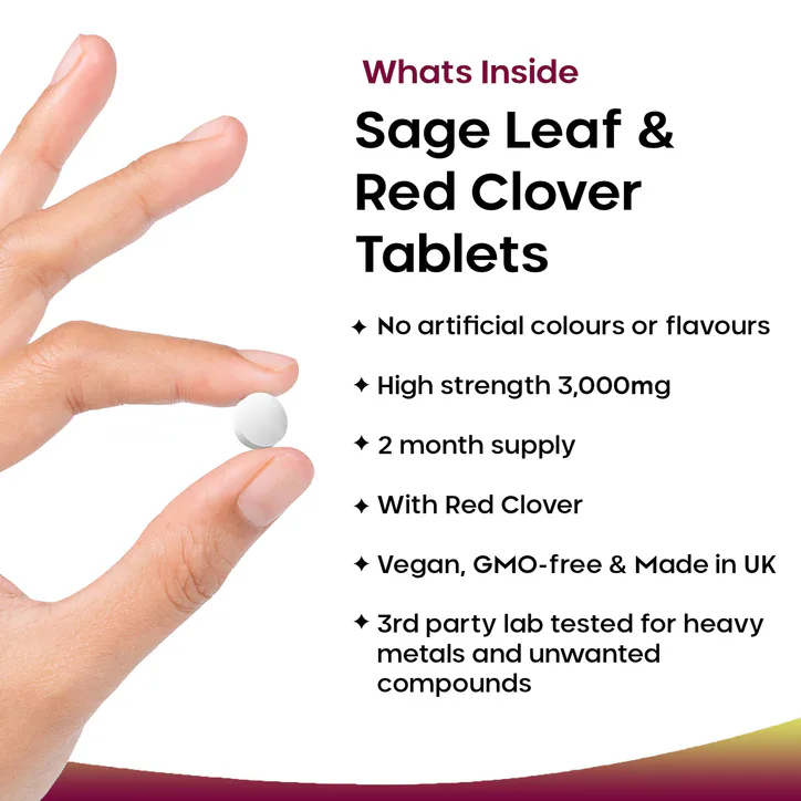 New Leaf Products Sage Leaf & Red Clover Tablets 120 tablets detail 3