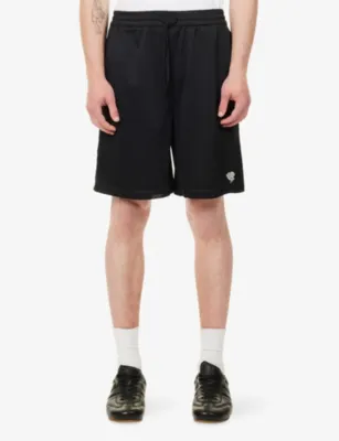 LES DEUX Brand-Patch Mesh Shorts detail 3