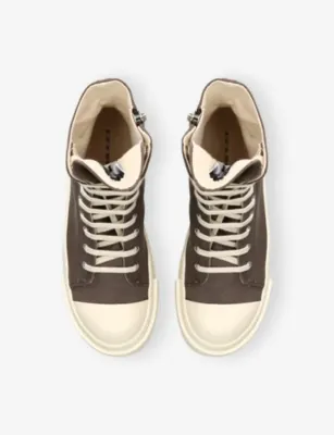 DRKSHDW Contrat-Toe Canvas High-Top Trainers - EUR 46 / 12 UK MEN in TAUPE, additional product view 2