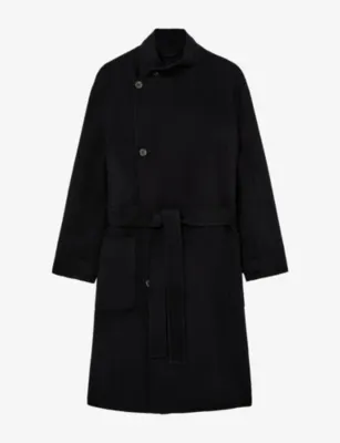 REISS Selation Belted Wool-Blend Coat