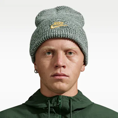 Nike Peak Tall-Cuff Holiday Beanie - Fir/Sail/Metallic Gold
