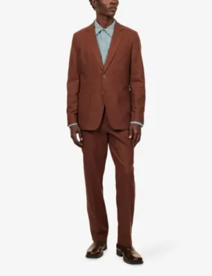 PERCIVAL Tailored Linen Trousers - FOREST - 36R detail 3