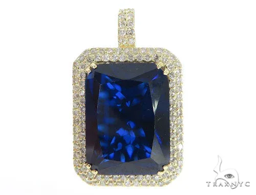 RINA - For Him FACTORY Prong Diamond Blue Fancy Pendant 49017 in Rose Gold – Pendant