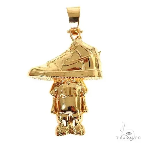RINA - For Him CUSTOM 22K Gold Sneaker Head Pendant 67938 in Rose Gold – Pendant
