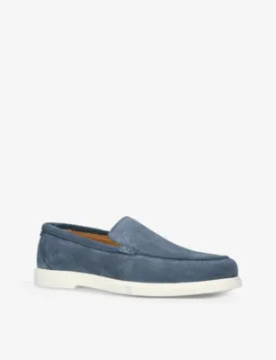 LOAKE Tuscany slip-on suede loafers - EUR 46 / 12 UK MEN in BLUE/DARK, additional product view 3