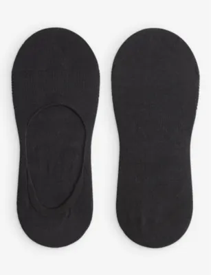REISS Axis low-rise stretch-cotton socks - BLACK - EUR 45 / 11 UK MEN