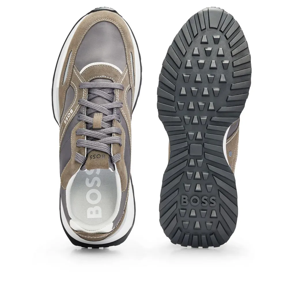 Boss Men's Jonah Classic Trainers in Open Grey, additional product view 2