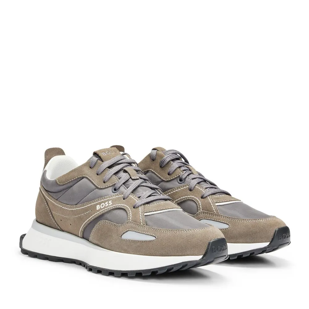 Boss Men's Jonah Classic Trainers in Open Grey, additional product view 3