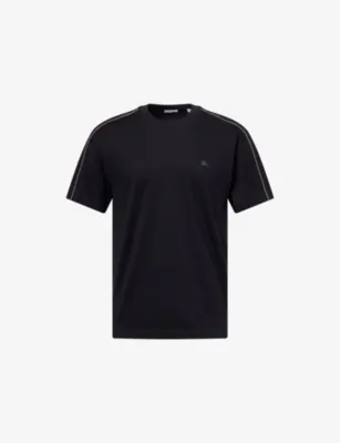 BURBERRY Check Piping Cotton-Jersey T-Shirt