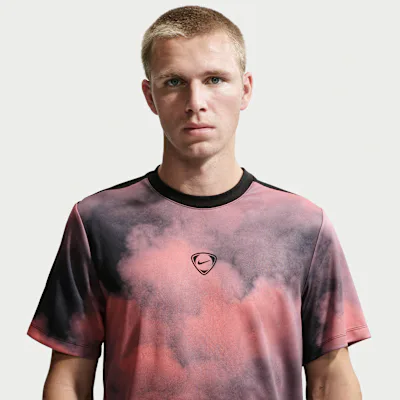 Nike Academy+ Men's Dri-FIT Short-Sleeve Football Shirt - Hot Lava/Black/Black