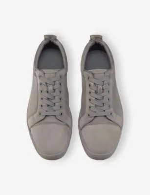 CHRISTIAN LOUBOUTIN Louis JR Canopy Suede Trainers - 5.5 in PHANTOM GREY, additional product view 3