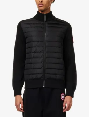 CANADA GOOSE Hybridge Contrast-Sleeve Knitted Jacket detail 3