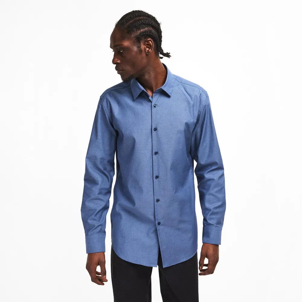 Boss Mens BOSS BLACK Kent Long Sleeve Buttoned Shirt detail 3