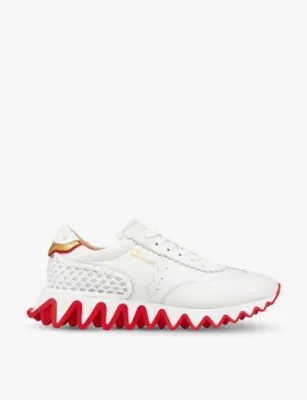 CHRISTIAN LOUBOUTIN Loubishark Calf-Leather Trainers - EUR 46 / 12 UK MEN in VERSION WHITE – Mens | Trainers | Lace up trainers