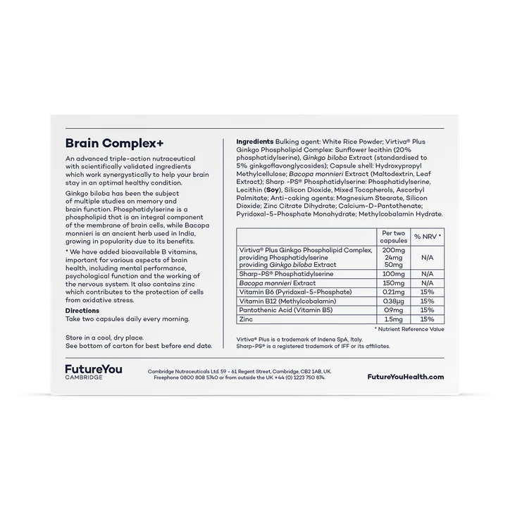 FutureYou Cambridge Brain Complex+ 56 Capsules detail 2