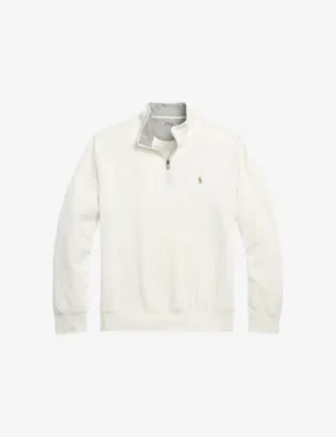 POLO RALPH LAUREN Logo-Embroidered Half-Zip Jersey Sweatshirt