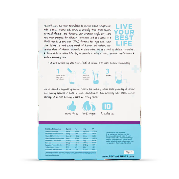 REVIVAL Rehydration & Recovery ZERO - Apple Blackcurrant 14 pack detail 3